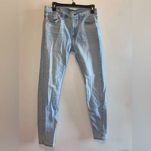 Levi’s Light Washed Light Blue Denim Slim Jeans Mens Vintage